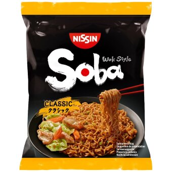 Лапша пшеничная Nissin Soba Bag Classic 109 гр с соусом якитори