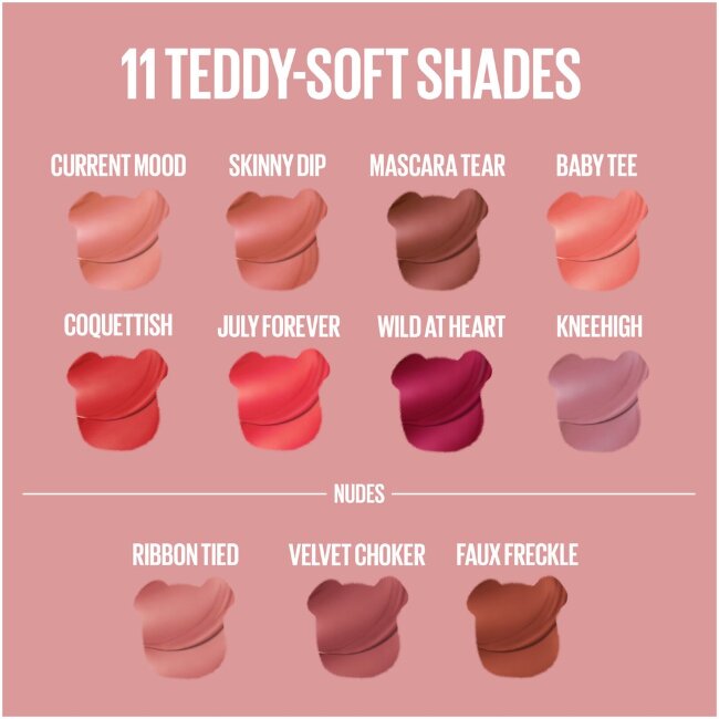 Жидкая помада Maybelline New York Super Stay Teddy Tint 5 мл 110 Faux Freckle Жидкая помада Maybelline New York Super Stay Teddy Tint 5 мл 110 Faux Freckle