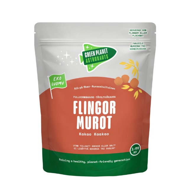 Злаковые хлопья с какао Green Planet Astronauts LUOMU 100 гр 12 мес+