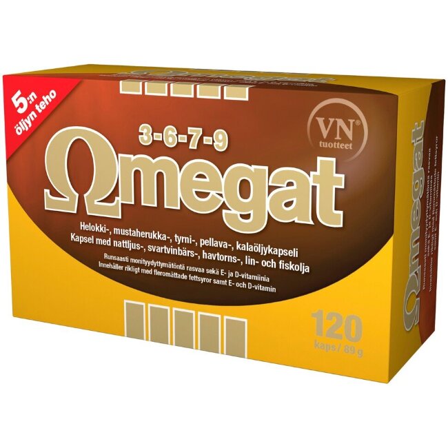 Витамины Omegat  Омега 3 6 7 9 120 капсул Via Naturale