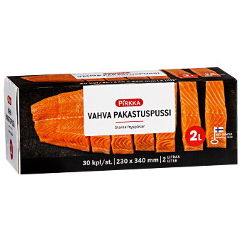 Пакеты для заморозки усиленные Pirkka vahva 2 литра 30 шт
