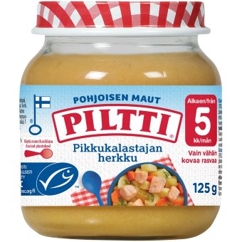 Piltti ( картофель, морковь, лосось ) 125 гр Piltti ( картофель, морковь, лосось ) 125 гр