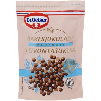 Крошка молочного шоколада Dr. Oetker для выпечки 100 гр