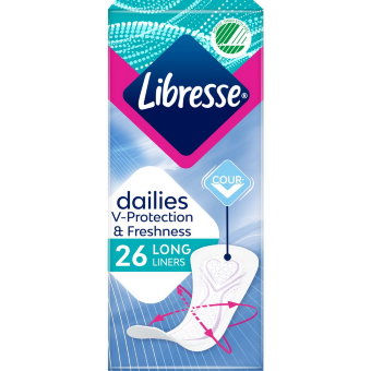 Прокладки гигиенические Libresse Daily Fresh Long 26 шт Прокладки гигиенические Libresse Daily Fresh Long 26 шт