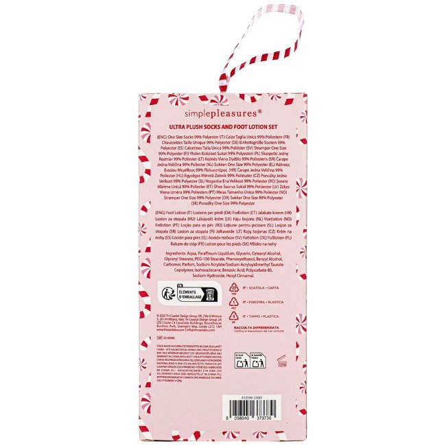 Подарочный набор Simple Pleasures, носки и крем для ног 60 мл Подарочный набор Simple Pleasures, носки и крем для ног 60 мл