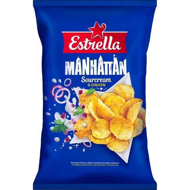 Картофельные чипсы со вкусом лука Estrella 275 гр