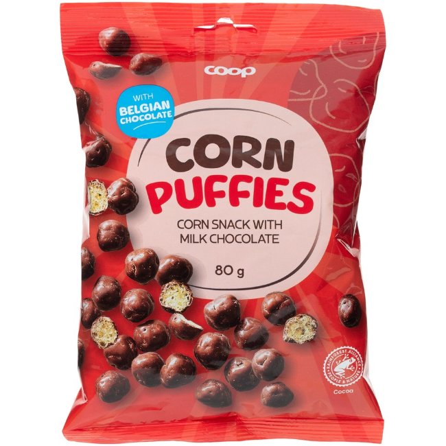 Кукурузные снеки Coop Corn Puffies 80 гр