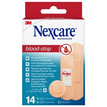 Пластыри Nexcare™ Blood-Stop, ассорти, 14 шт/упаковка