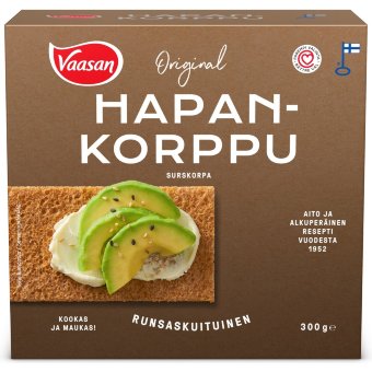 Хрустящие ржаные хлебцы VAASAN цельнозерновые 300 гр