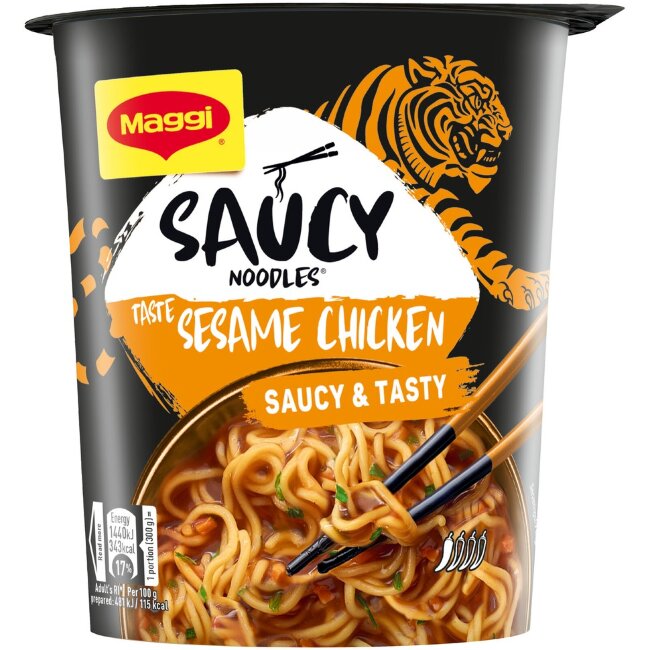 Пикантная лапша Maggi Saucy Noodles 75 гр с кунжутом и вкусом курицы