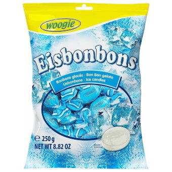 Карамель WOOGIE EISBONBONS освежающая, с легким мятным вкусом 250 гр Австрия (цена по акции)