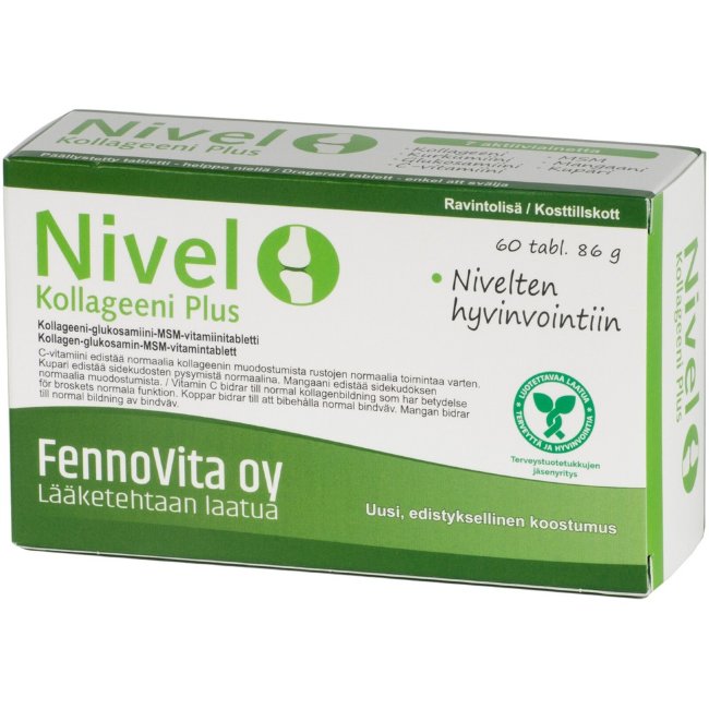 Пищевая добавка для здоровья суставов Fennovita Nivel kollageeni Plus 60 капсул