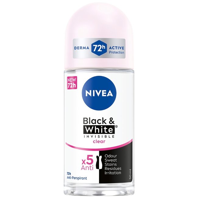 Дезодорант-антиперспирант NIVEA Black & White Invisible Original роликовый 50 мл Дезодорант-антиперспирант NIVEA Black & White Invisible Original роликовый 50 мл