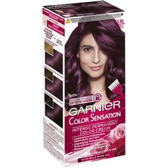 Краска для волос Garnier Color Sensation 3.16 глубокий аметист темно-фиолетово-коричневый стойкая 1 шт