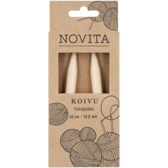 Круговые спицы Novita Koivu 40 см 10 мм