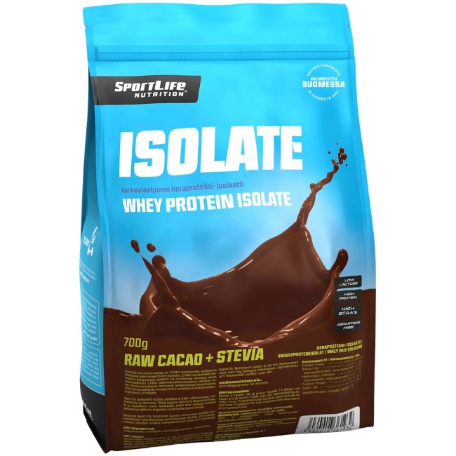 Изолят сывороточного белка Whey SportLife Nutrition Isolate сырое какао/стевия 700 г