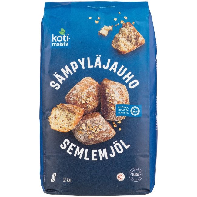 Мука пшеничная грубого помола Kotimaista 2 кг