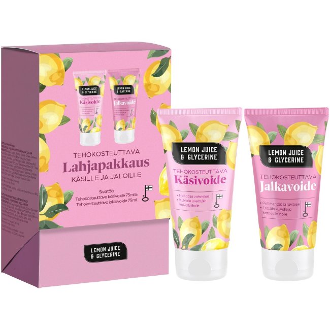 Подарочный набор Lemon Juice and Glycerine эффективный увлажняющий крем для рук и ног Подарочный набор Lemon Juice and Glycerine эффективный увлажняющий крем для рук и ног