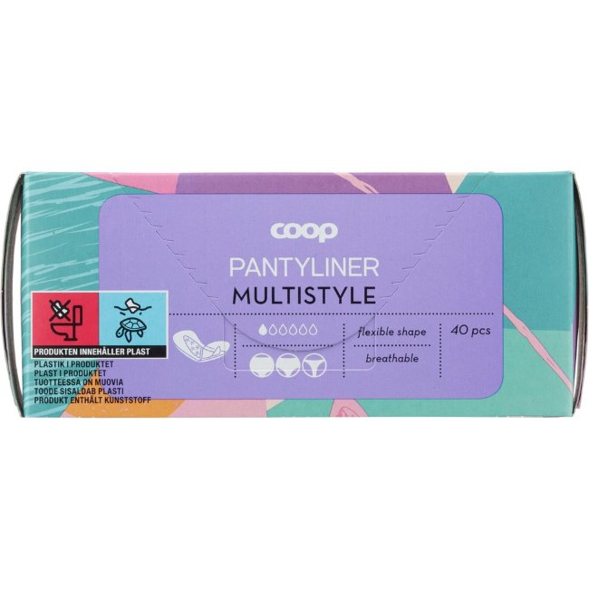 Ультратонкие ежедневные прокладки Coop multistyle 40 шт/уп