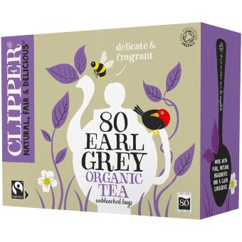 Чёрный чай Clipper Luomu Earl grey (уп 80 шт) 200 гр