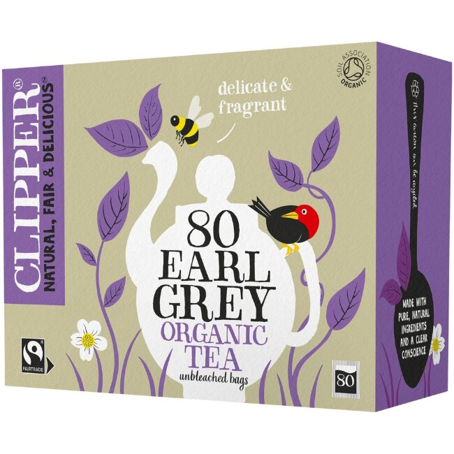 Чёрный чай Clipper Luomu Earl grey (уп 80 шт) 200 гр