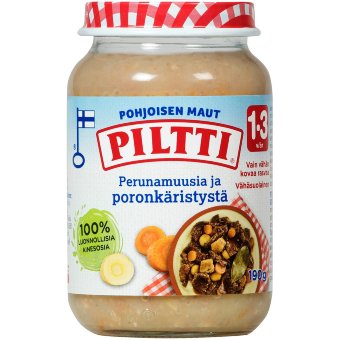 Piltti Pohjoisen maut тушеная оленина с овощами, 1-3 года 200 гр