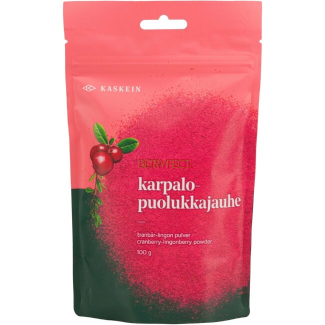 Клюквенно-брусничный порошок Kaskein Berryfect, сушеный на воздухе, без добавок 100 гр