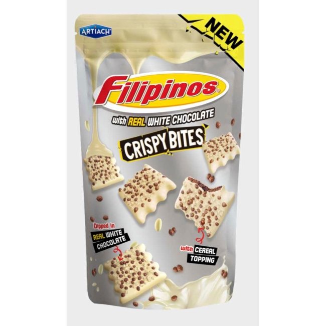 Хрустящие снеки Filipinos Crispy Bites белый шоколад 100 гр