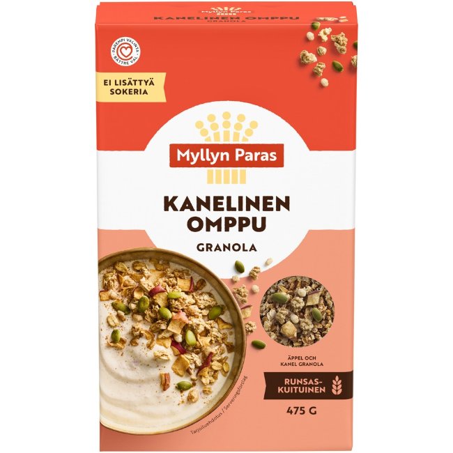 Гранола Myllyn Paras с корицей и яблоком 475 гр