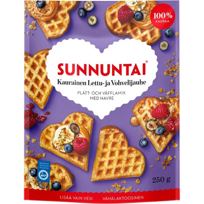Мука для блинов и вафель Sunnuntai 250 гр 100% овса