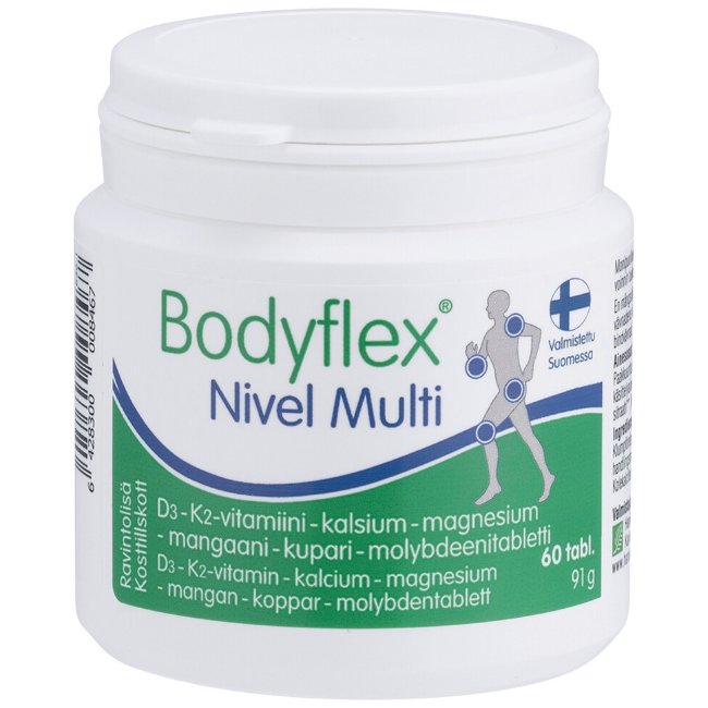 Комплекс витаминов и минералов для суставов Bodyflex Nivel Multi D3-K2 витамин – кальций – магний – марганец – медь – молибден 60 табл