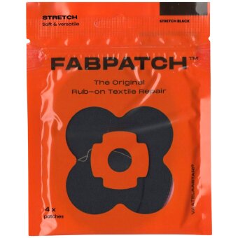 Тканевый пластырь FabPatch, STRETCH BLACK – тканевый пластырь, ремонтное место для текстиля с фиксацией трением
