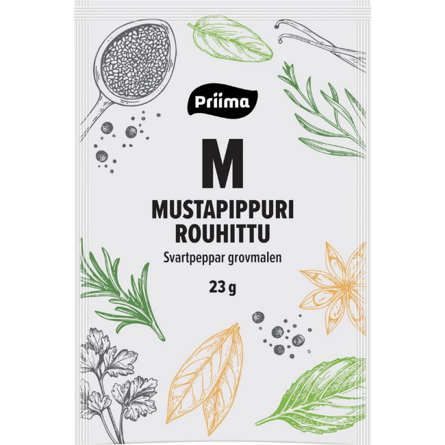 Перец черный молотый ( среднего помола ) PRIIMA 23 г