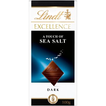 Темный шоколад Lindt Excellence с морской солью 100 гр