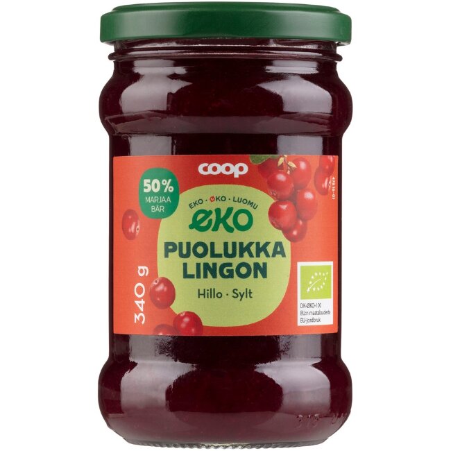 Ореховый джем Coop Eko с брусникой, био 340 гр