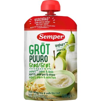 Фруктовая каша Semper 120 гр с 6 месяцев