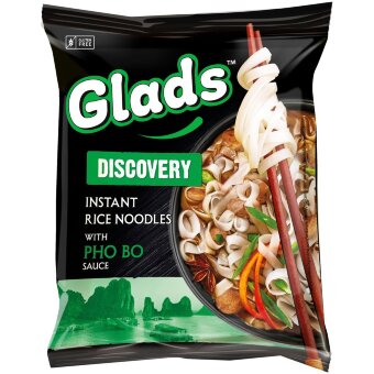 Рисовая лапша Glads Discovery Pho Bo с соусом 65 гр