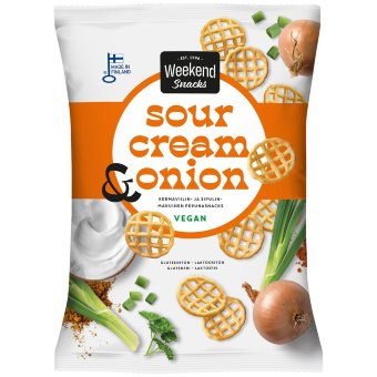 Картофельные чипсы со сметаной и луком Weekend Snacks 180 гр