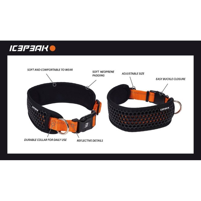 Ошейник для собак Icepeak Comb оранжевый M