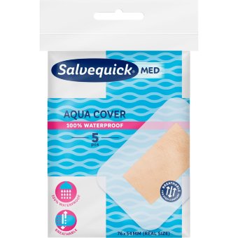 Пластырь Salvequick MED Aqua 5 шт 76х54 мм
