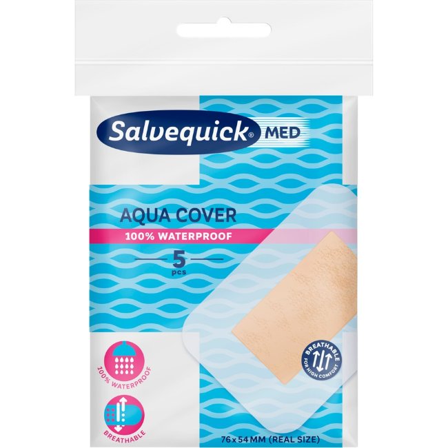 Пластырь Salvequick MED Aqua 5 шт 76х54 мм