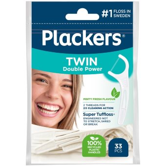 Зубная нить Plackers Twin 33 шт