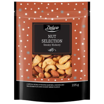 Копчёная ореховая смесь к Рождеству Deluxe 225 гр Копчёная ореховая смесь к Рождеству Deluxe 225 гр