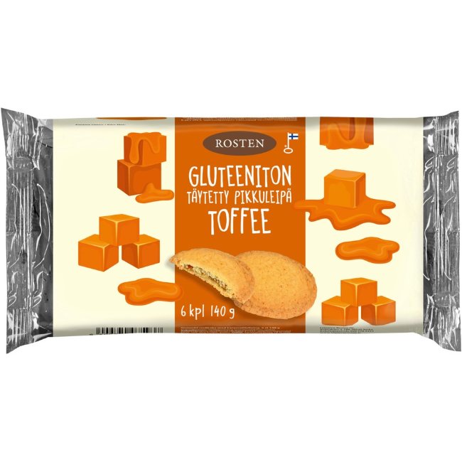 Безглютеновое печенье с начинкой Toffee Rosten 140 гр
