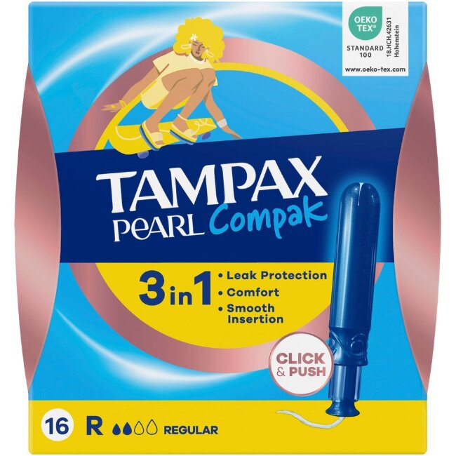 Тампоны Tampax Pearl Compak Regular 16 шт