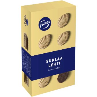 Печенье с шоколадом Fazer SuklaaLehti 185 гр
