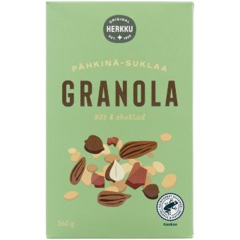 Гранола с орехами и темным шоколадом Herkku 360 гр
