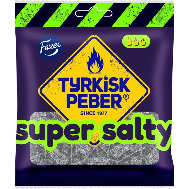 Солёные леденцы Tyrkisk Peber Super Salty 80 гр