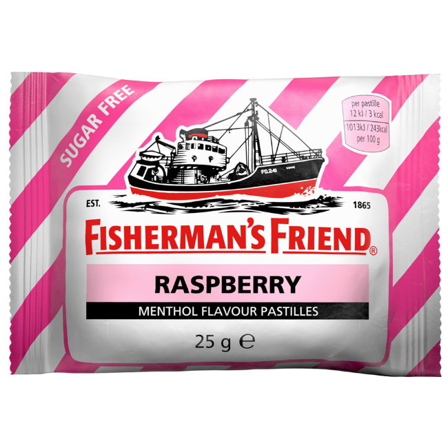 Малиновые пастилки от укачивания без сахара Fisherman's Friend 25 гр