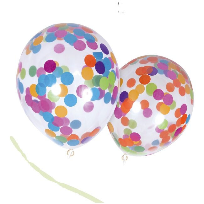 Шарики Happy Party с конфетти 4 шт/уп, разноцветные Шарики Happy Party с конфетти 4 шт/уп, разноцветные